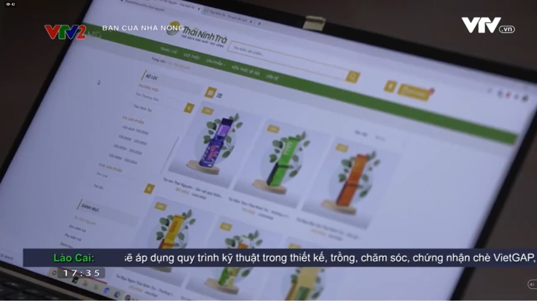Thái Ninh Trà lên sóng VTV2